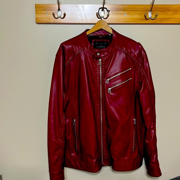Incredible Maroon Leather Jacket - XXL - Picture 3 of 5